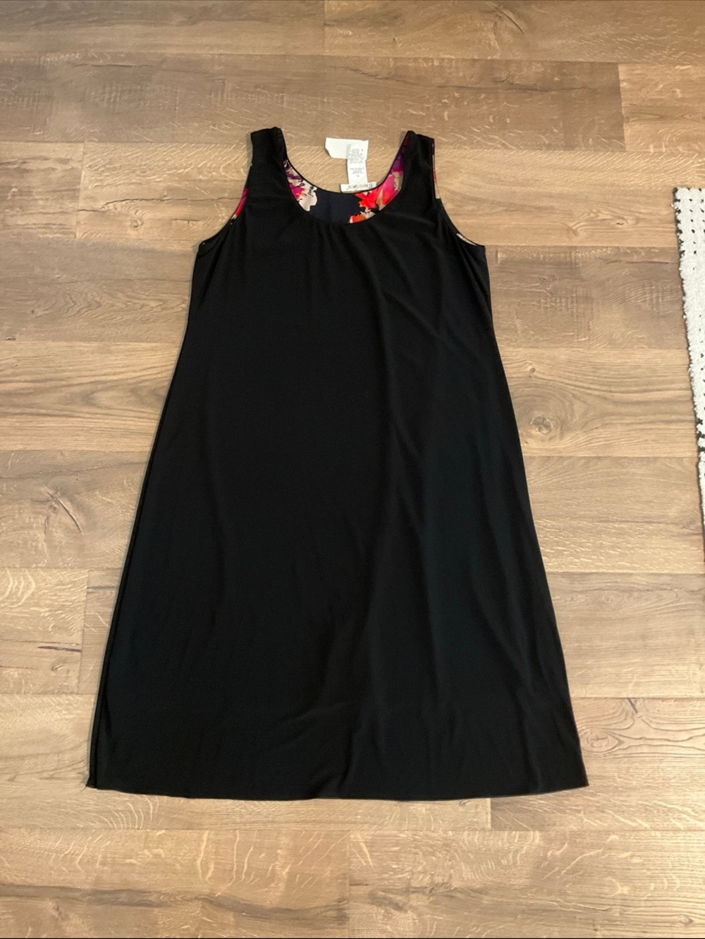Travel Smith sleeveless reversible floral / black dress, XL, NWT! - Picture 4 of 7